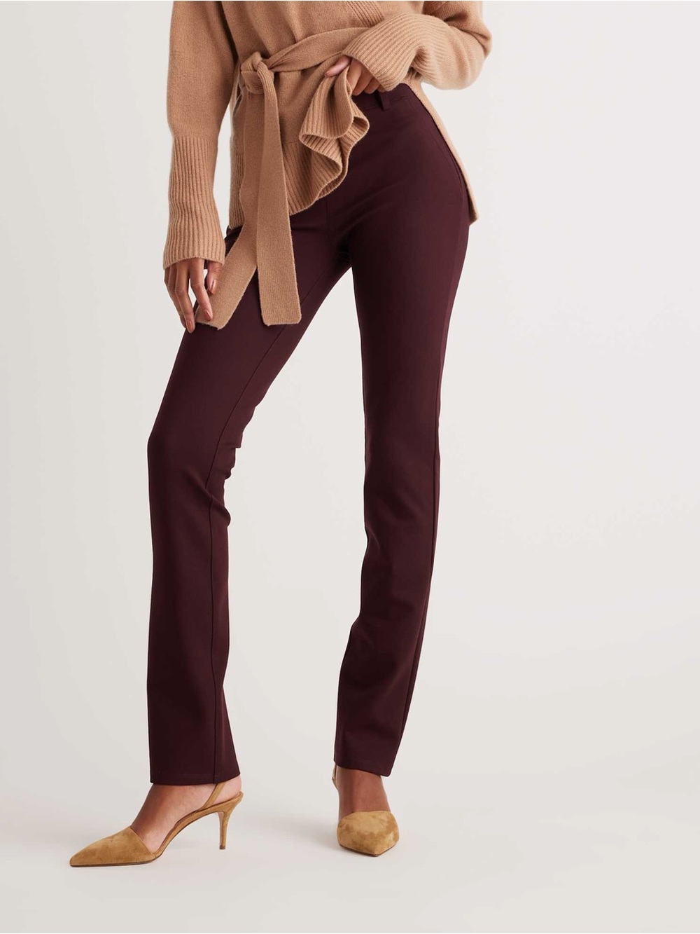 QUINCE women’s Ultra-Stretch Ponte Straight Leg Pants